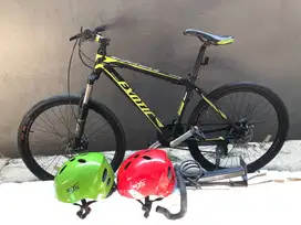 Exotic Sepeda Gunung Hijau MTB Bonus Helmet Bracket