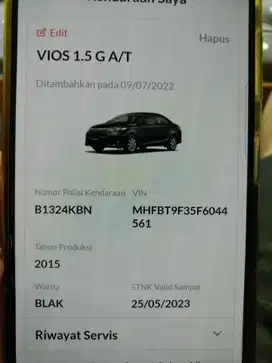 Toyota Vios 2015 Bensin