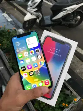 iPhone X 64GB fullset aktivasi lama