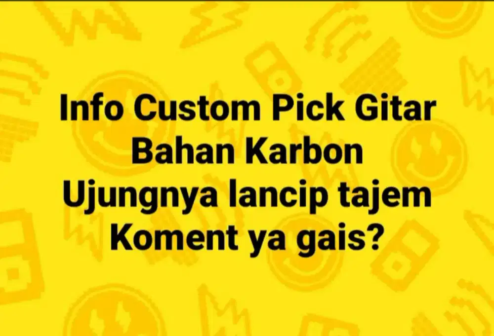 Info mau custom pick gitar