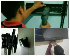 Braket +pasang atau pasang saja jika sudah ada bracket breket led tv