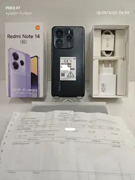 Xiaomi Redmi Note 14 5G 8/256 Gb Likenew 99% Garansi OKt 26 bs TT/BT