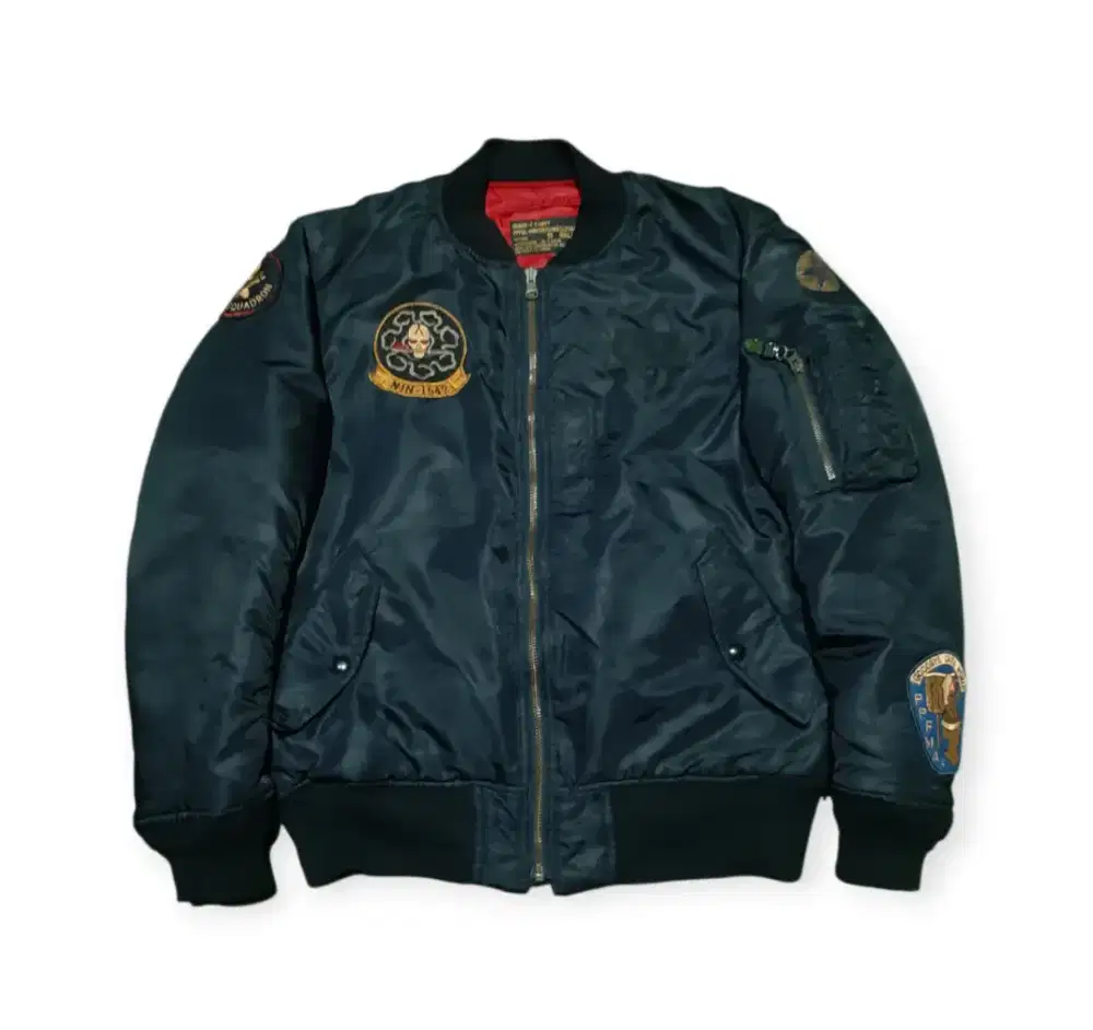 Jaket Bomber MA1 Military Nilon Patchwork PPFM Japan