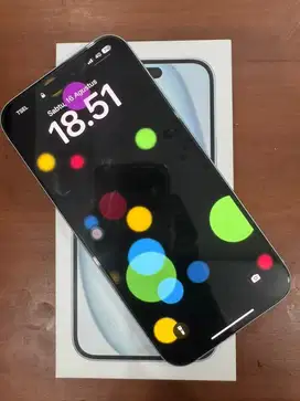 Iphone 15 plus 128GB. Warna biru, fullset, garansi ibox baru 8 hari