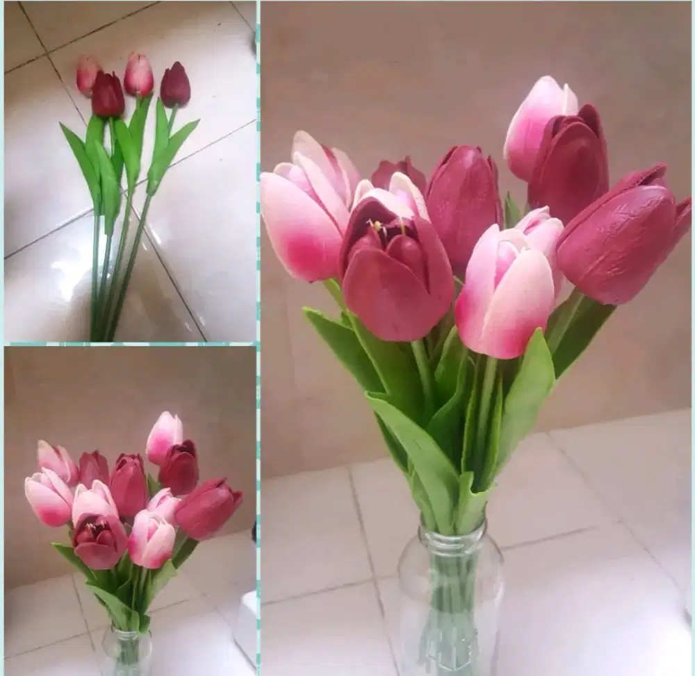 Bunga tulip dekorasi rumah gift kado hadiah flower