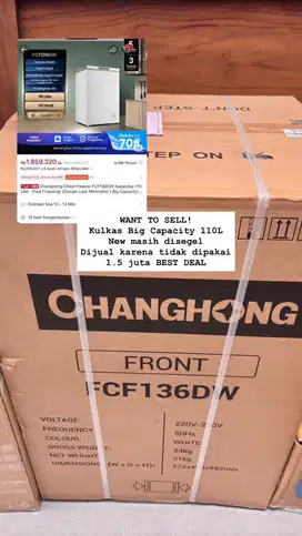 Kulkas Big Capacity 110L Changhong