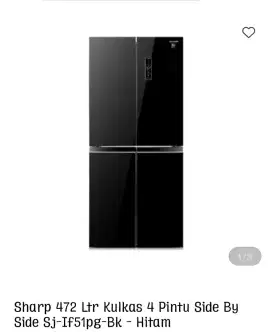 KULKAS SHARP 4 PINTU SJ IF51 PG-BK 472L