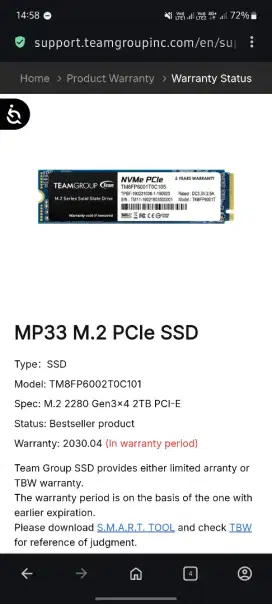 SSD M.2 2TB Teamgroup MP33