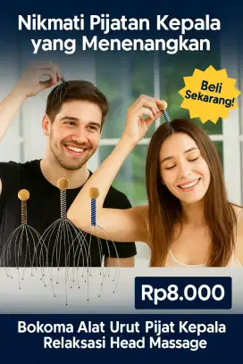Bokoma Alat Urut Kepala Relaksasi Refleksi Head Massage