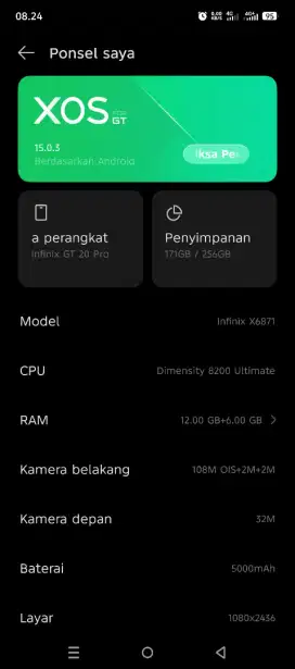 Jual hp infinix gt20 pro
