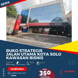 Ruko Strategis Jalan Utama Pusat Kota Solo Kawasan Bisnis