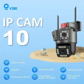 IP CAM 10 IP Cam Outdoor LED IR PTZ 3 Lens