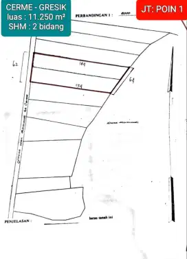 Dijual tanah Cerme gresik