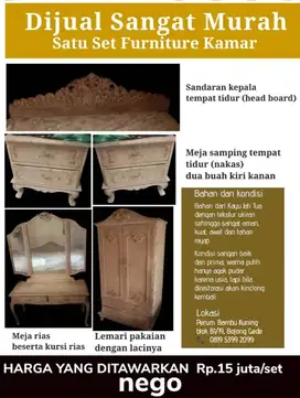 JUAL MURAH FURNITUR KAMAR SATU SETET