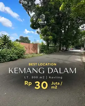 Best Location Kavling Siap Bangun Row Jalan Lebar di Kemang Jakarta