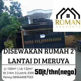 DISEWAKAN RUMAH 2 LANTAI DI MERUYA DEKAT DGN TOLL
