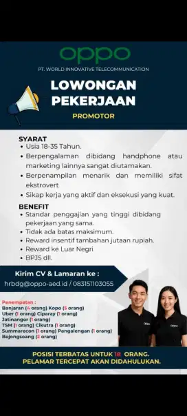 Lowongan kerja promotor