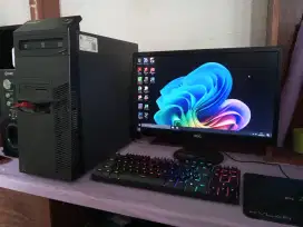 Pc gaming dan editing / intel core i5 + ram 8gb + monitor 19inch