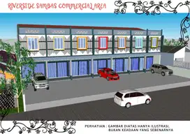 7 Ruko baru diSambas Pasar Pagi Kalimantan barat luas4x28 bangunan2lt