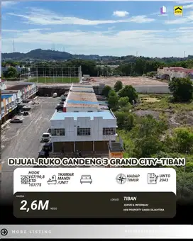 Dijual Ruko Gandeng 3 Grand City Tiban