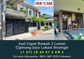 Rumah Cipinang Jaya 372mtr jual cepat
