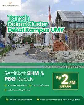 Tanah Kavling Jogja Murah Dekat Pasar Hewan Gamping Dan RS PKU