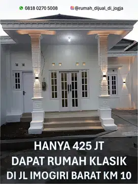Rumah dekat Kampus UAD di Jl Imogiri Barat KM 10 Siap Huni