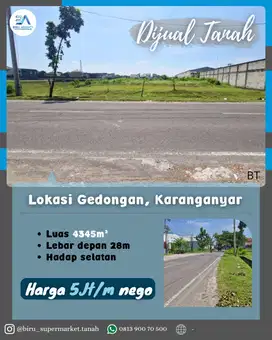 Tanah di Gedongan Colomadu