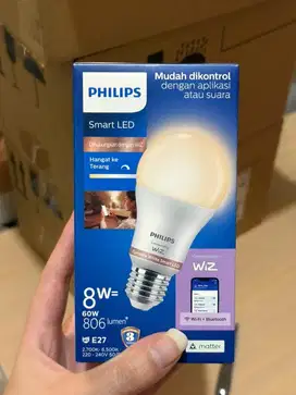 lampu philips 8 watt smart