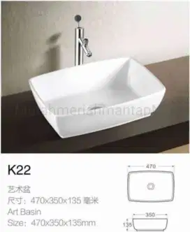 WASTAFEL KERAMIK K22 / WASTAFEL CUCI TANGAN