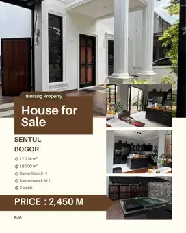 DIJUAL RUMAH DI SENTUL CITY SELATAN BOGOR MASIH NEGO