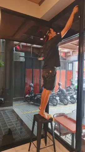 Pusat pesan kaca film resto & perumahan jendela pintu kaca toko riben