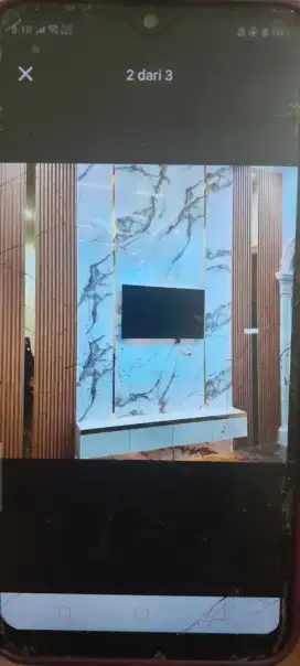 Wallpanel bahan dan terpasang
