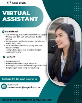 Dibutuhkan Segera Virtual Asisstant