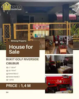 DIJUAL RUMAH DI BUKIT GOLF RIVERSIDE CIMANGGIS DEPOK
