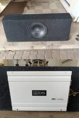 Subwoofer Rodek 10 inch + Amplifier ADS 1000 watt 4 channel + Box