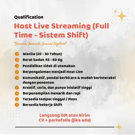 Lowongan Host Live Streaming