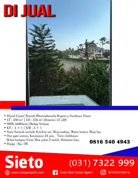 Dijual Cepat! Rumah Dharmahusada Regency, Surabaya Timur