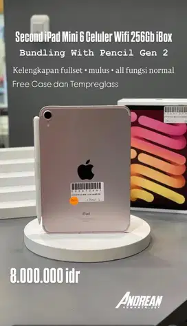 Second Ipad Mini 6 Celuler 256 gb ibox