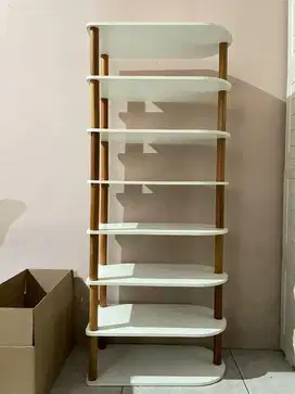 Rak Sepatu Kayu Minimalis 6 Tingkat