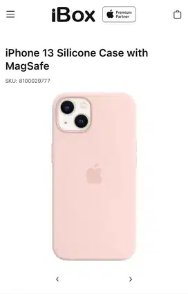 apple iphone 13 silicone case chalk pink with magsafe