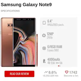 samsung galaxy note 9 6/128gb ex sein