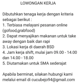 LOWONGAN KERJA PRAMUNIAGA