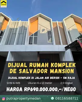 DIJUAL RUMAH KOMPLEK DE SALVADOR DAERAH SM RAJA
