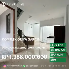 Rumah villa komplek griya garden jalan karya setuju amir hamzah