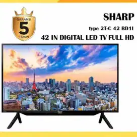 Bisa Cicilan.Sharp Led Digital TV 42inci ( 2T-C42BD1I ) DVB-T2~Full HD