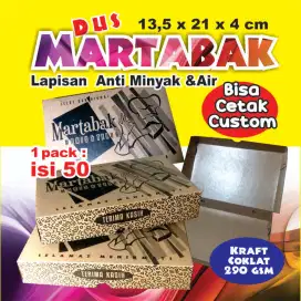 Dus martabak custom 1 pak isi 50. Lapisan anti air dan minyak