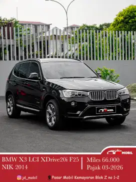 BMW X3 LCI XDrive 20i 2014  AT Hitam F25 x1 glc