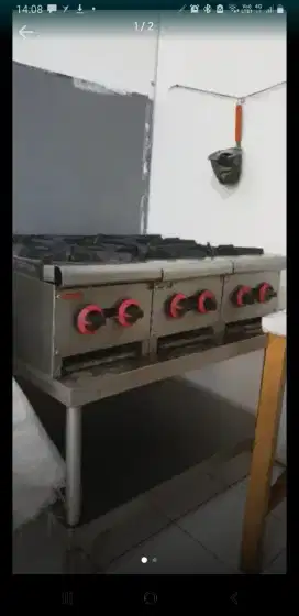 Kompor resto provesional stainless bekas pakai