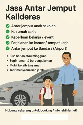 Jasa Antar Jemput Kalideres | Sekolah, RS, Belanja, Kantor, Airport